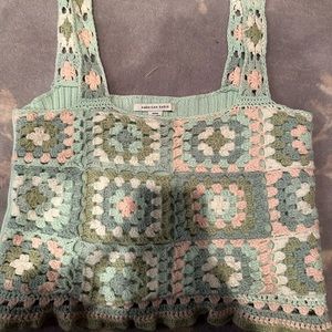 American Eagle Crochet Top